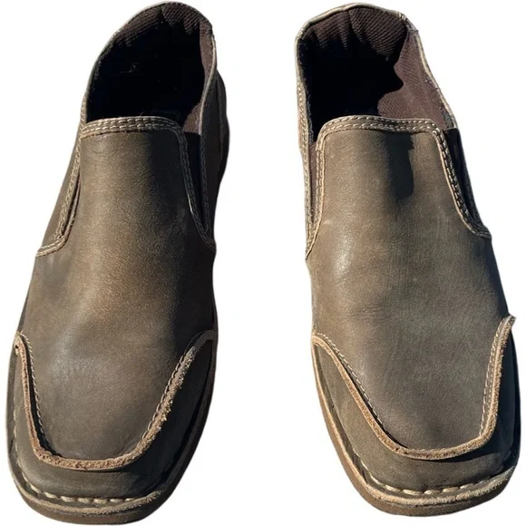 Bed Stu Distressed Butter Soft Leather Coaster Driving Loafers Moc-toe Size 9.5 - Picture 3 of 7